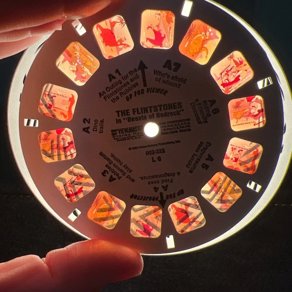 View-Master The Flintstones Beasts of Bedrock Cartoon 1980 3‎ Reel Packet & Book
